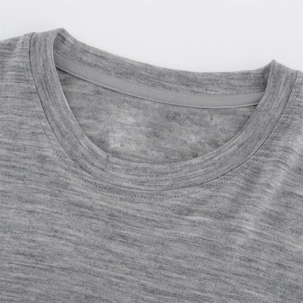 Obrius Men Cotton T-shirt Gray