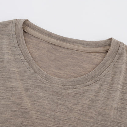 Obrius Men Cotton T-shirt in Khaki