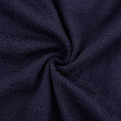 Obrius Men Cotton T-shirt Navy Blue